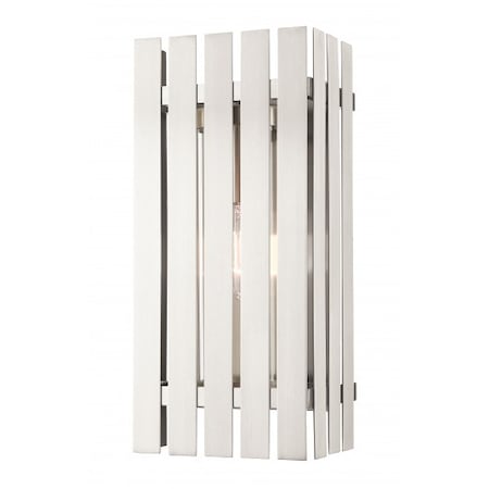 Brushed Nickel Outdoor Wall Lantern, 1 Li MPN:20753-91