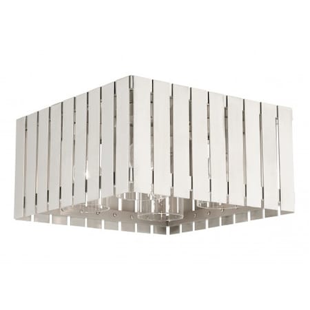 Brushed Nickel Outdoor Flush Mount, 4 Lig MPN:20754-91