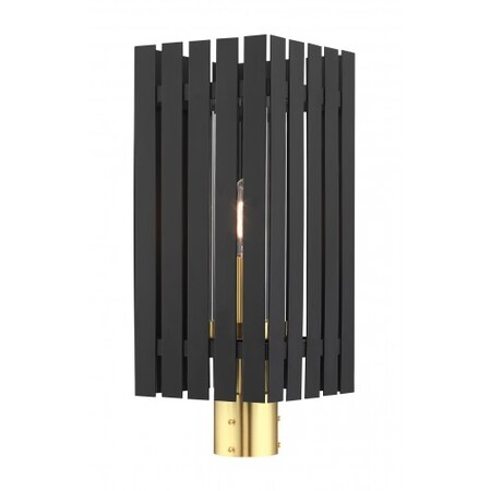 Black with Satin Brass Accents Outdoor P MPN:20756-04