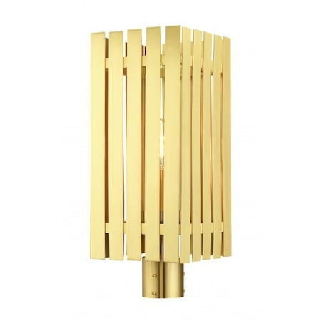 Satin Brass Outdoor Post Top Lantern, 1 L MPN:20756-12