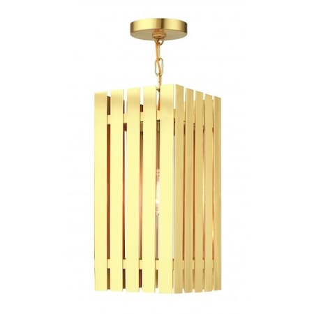 Satin Brass Outdoor Pendant Lantern, 1 Li MPN:20757-12