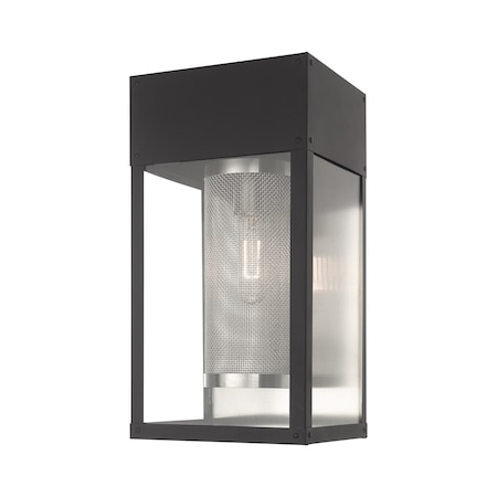 Franklin 1 Light Black Outdoor Wall Lantern MPN:20762-04