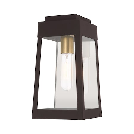Oslo 1 Light Bronze Outdoor Wall Lantern MPN:20852-07