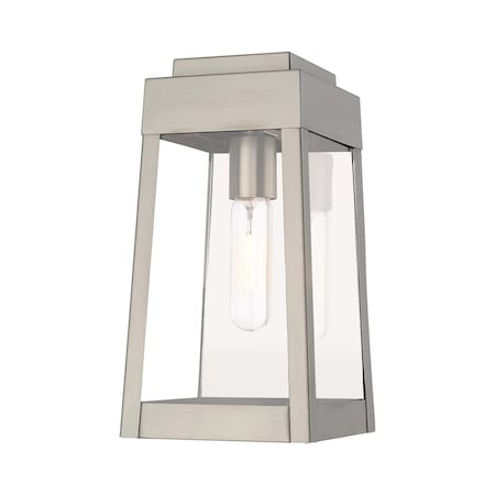 Oslo 1 Light Brushed Nickel Outdoor Wall Lantern MPN:20852-91