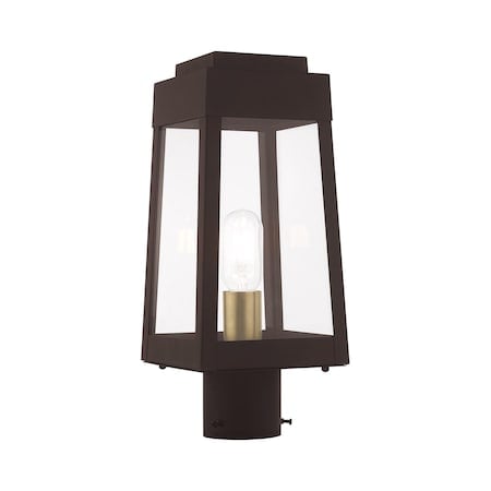 Oslo 1 Light Bronze Outdoor Post Top Lantern MPN:20853-07