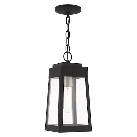 Oslo 1 Light Black Outdoor Pendant Lantern MPN:20854-04