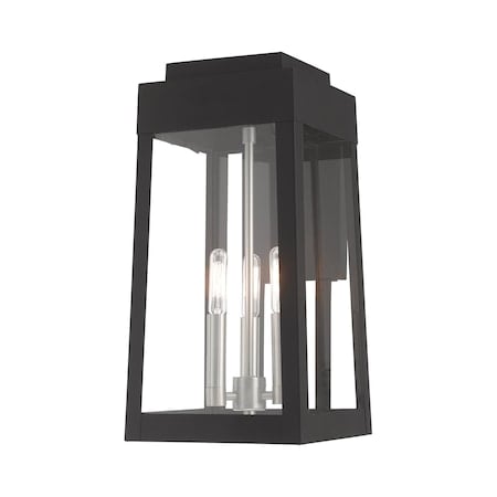 Oslo 3 Light Black Outdoor Wall Lantern MPN:20855-04