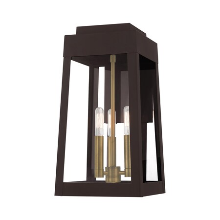 Oslo 3 Light Bronze Outdoor Wall Lantern MPN:20855-07
