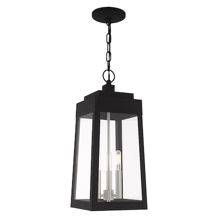 Oslo 3 Light Black Outdoor Pendant Lantern MPN:20857-04