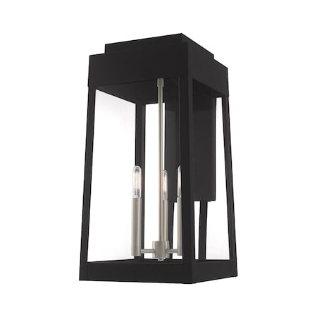 Oslo 3 Light Black Outdoor Wall Lantern MPN:20858-04