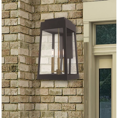 Oslo 3 Light Bronze Outdoor Wall Lantern MPN:20858-07