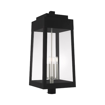 Oslo 4 Light Black Outdoor Post Top Lant MPN:20862-04