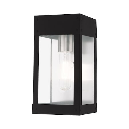 Barrett 1 Light Black Outdoor Wall Lantern MPN:20871-04