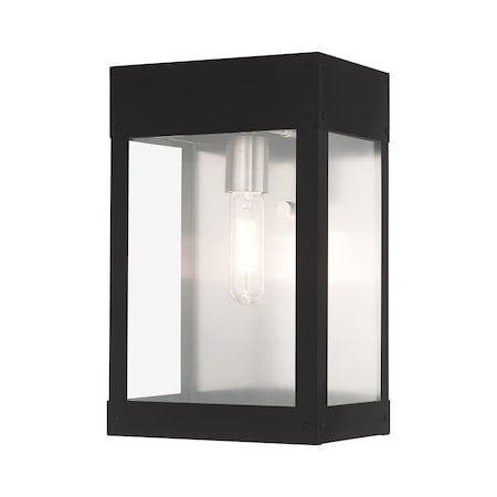 Barrett 1 Light Black Outdoor Wall Lantern MPN:20872-04