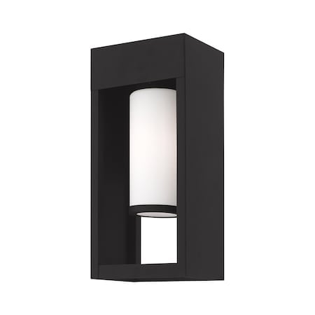 Bleecker 1 Light Black Outdoor Wall Lantern MPN:20982-04