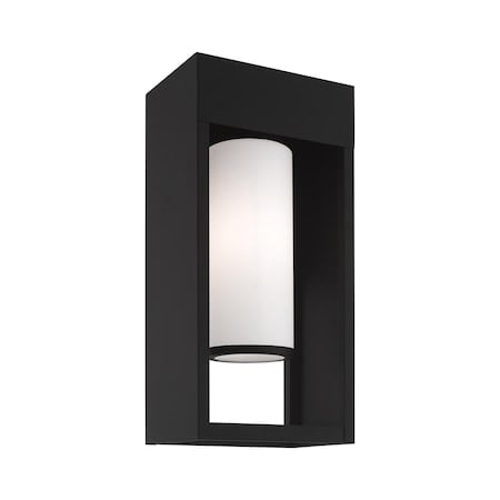 Bleecker 1 Light Black Outdoor Wall Lantern MPN:20983-04