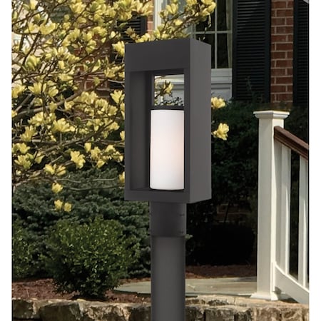 Bleecker 1 Light Black Outdoor Post Top MPN:20984-04