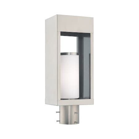 Bleecker 1 Light Brushed Nickel Outdoor Post Top Lantern MPN:20984-91