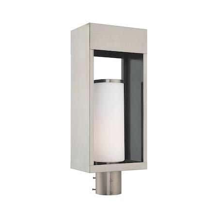 Bleecker 1 Light Brushed Nickel Outdoor Post Top Lantern MPN:20985-91