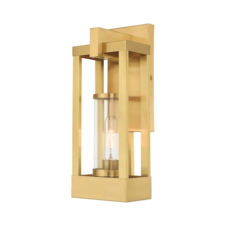 Delancey 1 Light Satin Brass Outdoor Wall Lantern MPN:20992-12