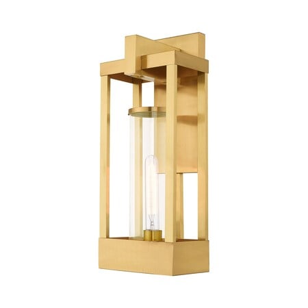 Delancey 1 Light Satin Brass Outdoor Wall Lantern MPN:20993-12