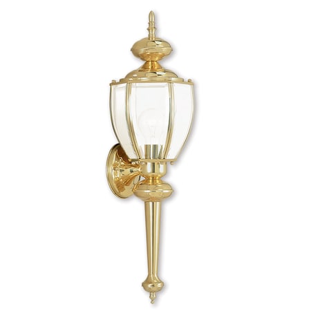 Outdoor Basics 1 Light Polished Brass Outdoor Wall Lantern MPN:2112-02