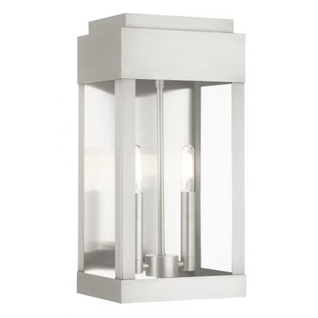 Brushed NickelOutdoor Wall Lantern, 2 Lig MPN:21235-91