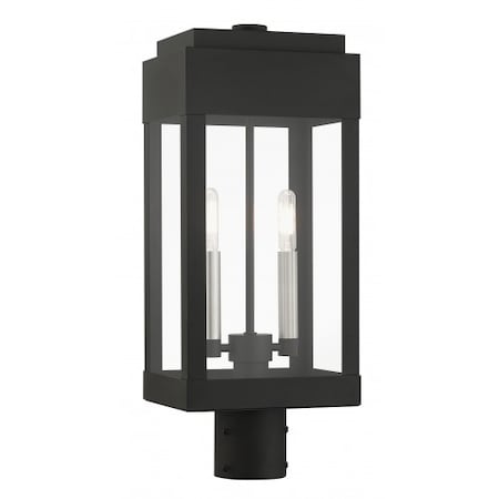 Black Outdoor Post Top Lantern, 2 Light MPN:21236-04