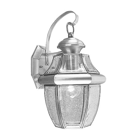 Monterey 1 Light Brushed Nickel Outdoor Wall Lantern MPN:2151-91