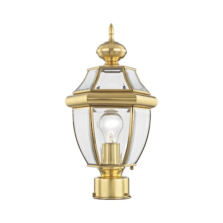 Monterey 1 Light Polished Brass Outdoor Post Top Lantern MPN:2153-02