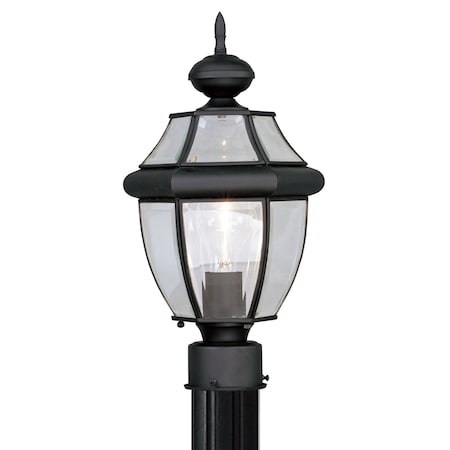 Monterey 1 Light Black Outdoor Post Top Lantern MPN:2153-04