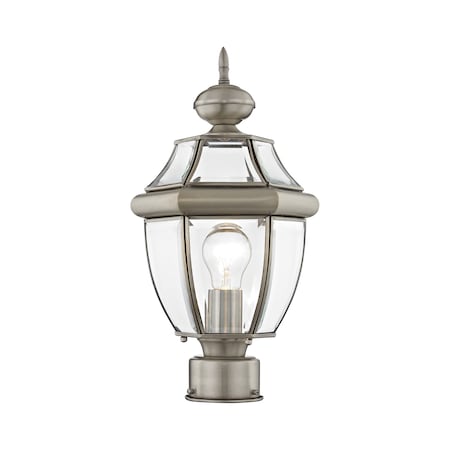 Monterey 1 Light Brushed Nickel Outdoor Post Top Lantern MPN:2153-91