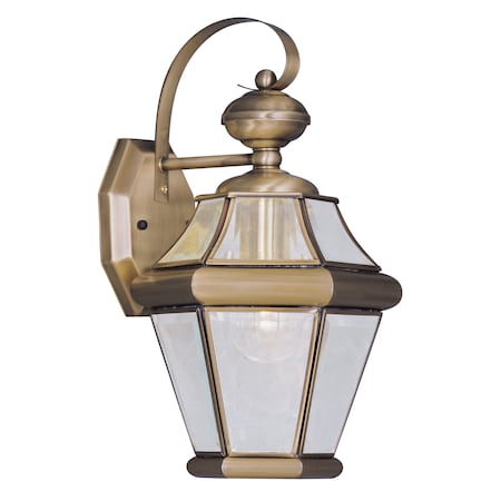 Georgetown 1 Light Antique Brass Outdoor Wall Lantern MPN:2161-01