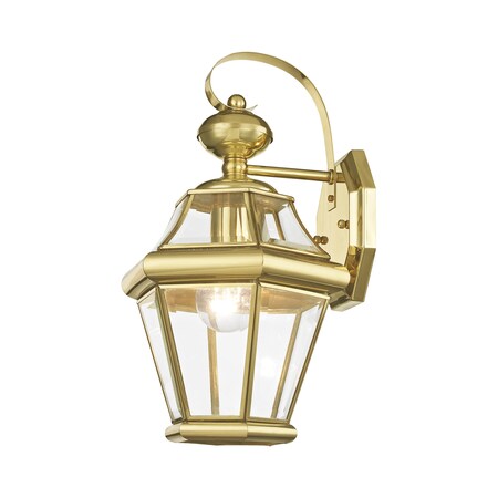 Georgetown 1 Light Polished Brass Outdoor Wall Lantern MPN:2161-02