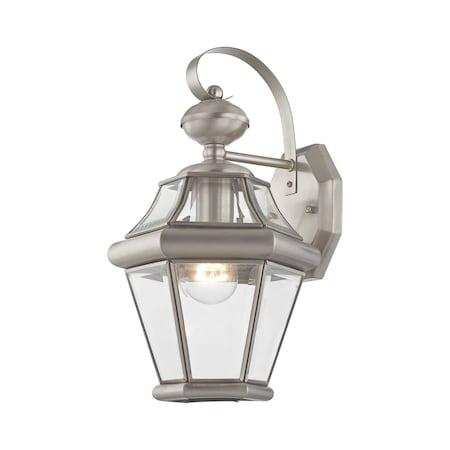 Georgetown 1 Light Brushed Nickel Outdoor Wall Lantern MPN:2161-91