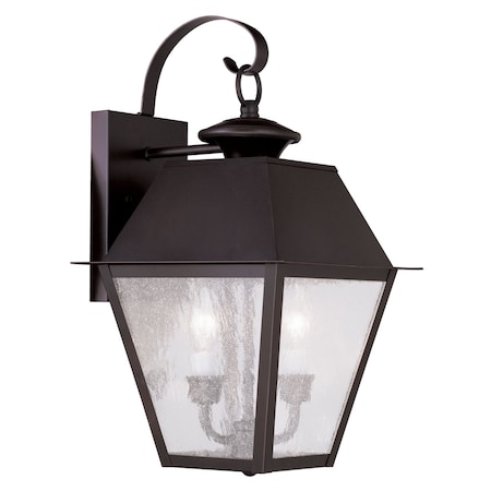 Mansfield 2 Light Bronze Outdoor Wall Lantern MPN:2165-07