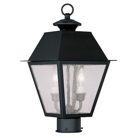 Mansfield 2 Light Black Outdoor Post Top Lantern MPN:2166-04