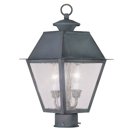 Mansfield 2 Light Charcoal Outdoor Post Top Lantern MPN:2166-61