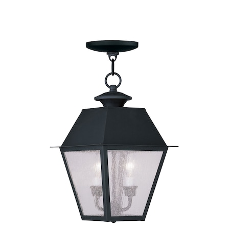 Mansfield 2 Light Black Outdoor Pendant Lantern MPN:2167-04