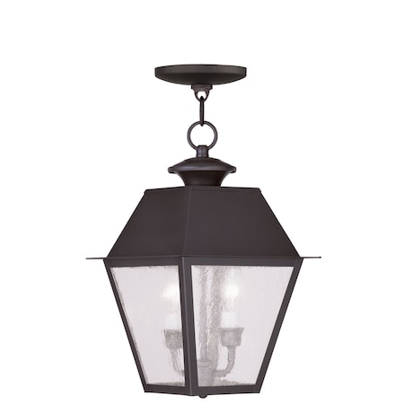 Mansfield 2 Light Bronze Outdoor Pendant Lantern MPN:2167-07