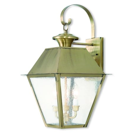 Mansfield 3 Light Antique Brass Outdoor MPN:2168-01