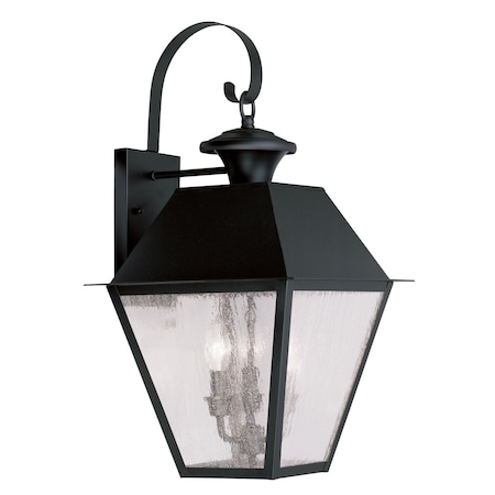 Mansfield 3 Light Black Outdoor Wall Lan MPN:2168-04