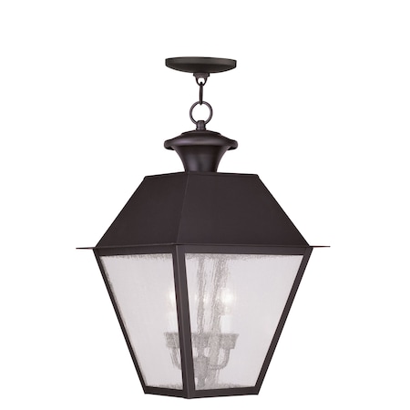 Mansfield 3 Light Bronze Outdoor Pendant Lantern MPN:2170-07