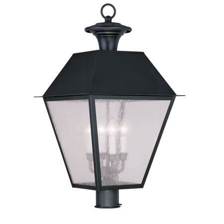 Mansfield 4 Light Black Outdoor Post Top Lantern MPN:2173-04