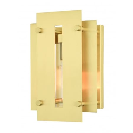 Satin Brass Outdoor Wall Lantern, 1 Light MPN:21771-12