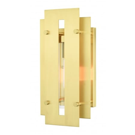 Satin Brass Outdoor Wall Lantern, 1 Light MPN:21772-12