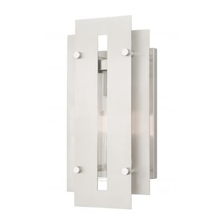 Brushed Nickel Accents Outdoor Wall Lant MPN:21772-91