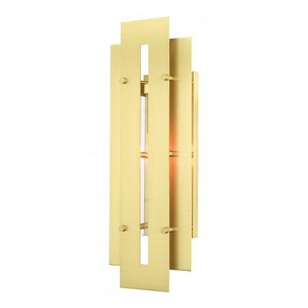 Satin Brass Outdoor Wall Lantern, 1 Light MPN:21773-12