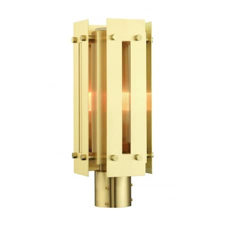 Satin Brass Outdoor Post Top Lantern, 1 L MPN:21774-12