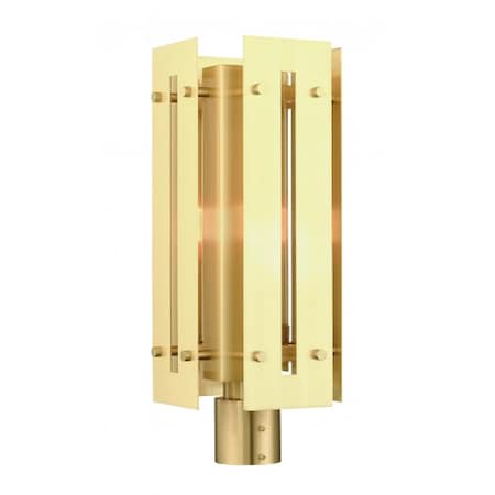 Satin Brass Outdoor Post Top Lantern, 1 L MPN:21776-12
